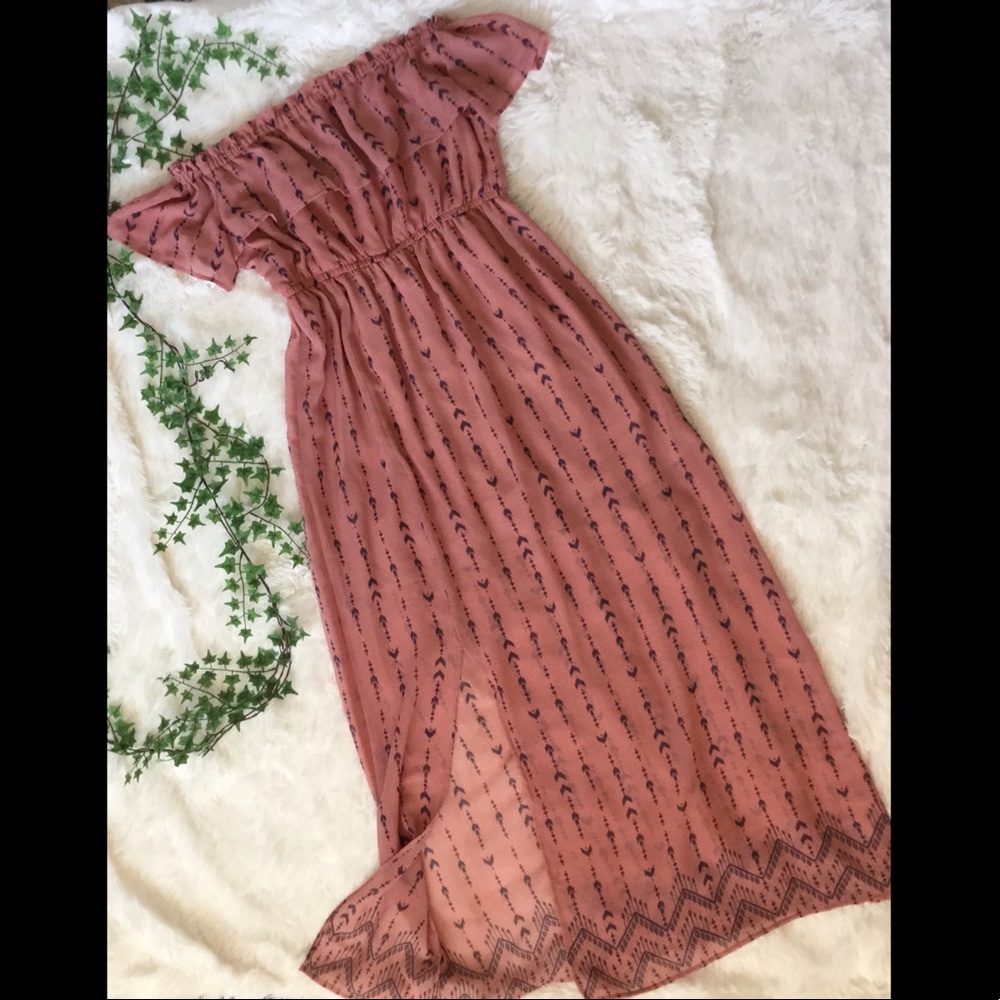 Kohl’s Off The Shoulder Ruffle Top Maxi Dress